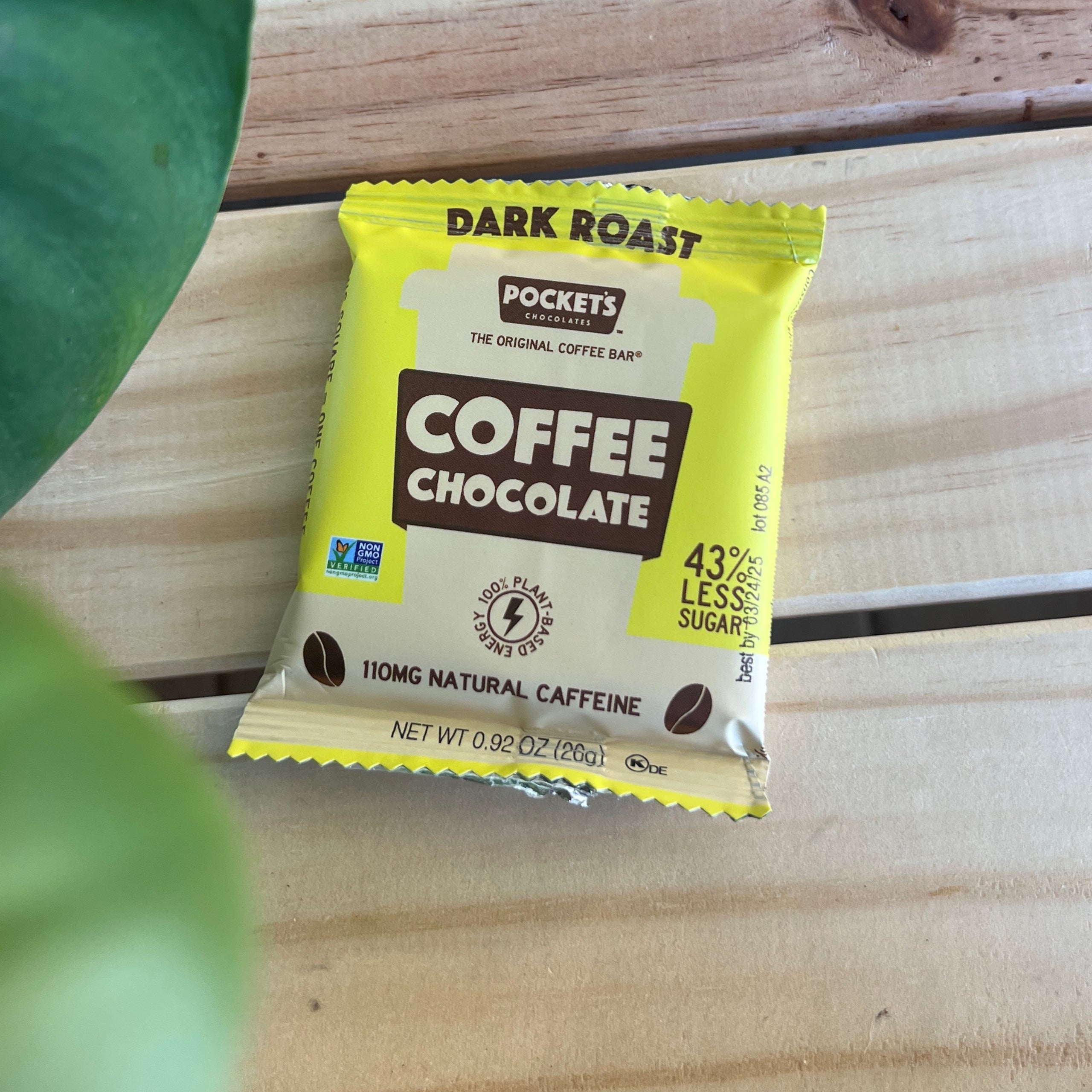 Pocket Latte Dark Roast Coffee Chocolate Bar Shea cheese